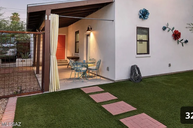 Front door towards yard - Guest House for rent (UA 4 blocks/Banner 2 blocks)