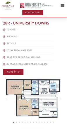 Floor plan - University Downs Apartments