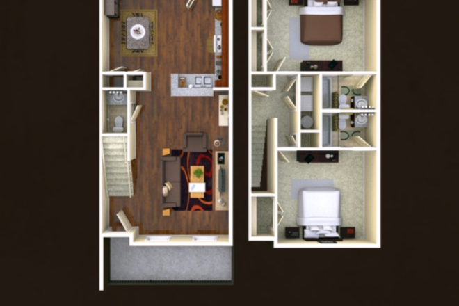 Floor plan - Brexx at State College – 2x2.5 Birchmore Lease Takeover