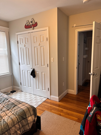 bedroom - desk to right, bad to left, full closet ahead. - 224 Calumet St Apartment available for sublet May through August