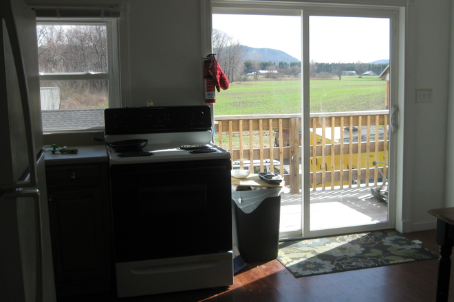 kitchen view of fields - 4 BEDROOM APARTMENT ROOMS AVAILABLE IN HADLEY MA VERY QUIET PLACE