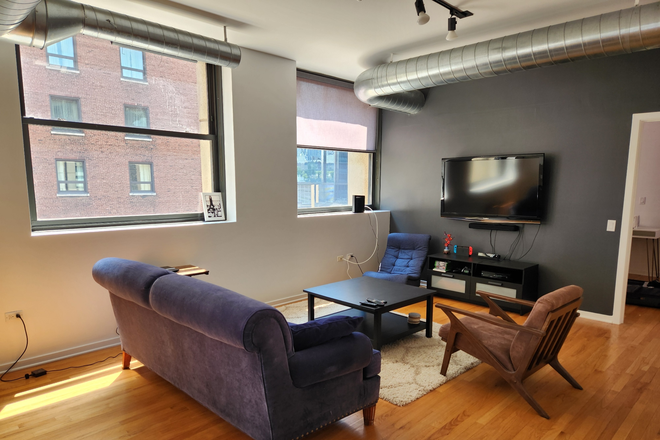 Living Room - 6 E Monroe Street (women only) Condo