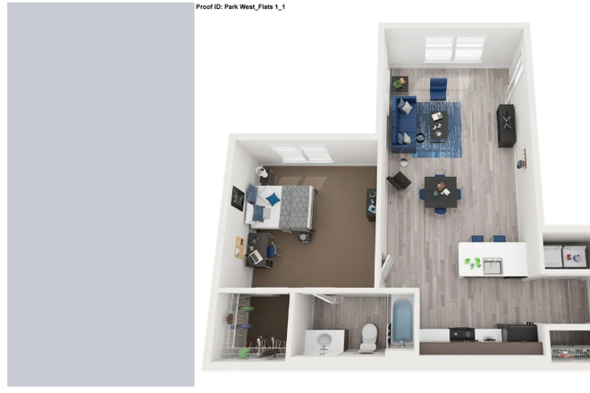 Floor plan of the whole apartment - Parkwest