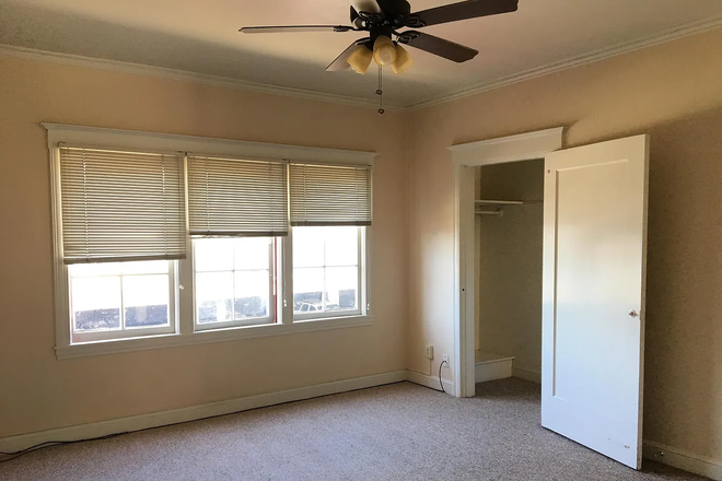 Picture of the larger bedroom from the door. - Three blocks south of the RsF, cat friendly, 2 beds 1 bath