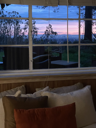 NIght view from main window - Comfortable cozy studio with a view in East Bay Hills