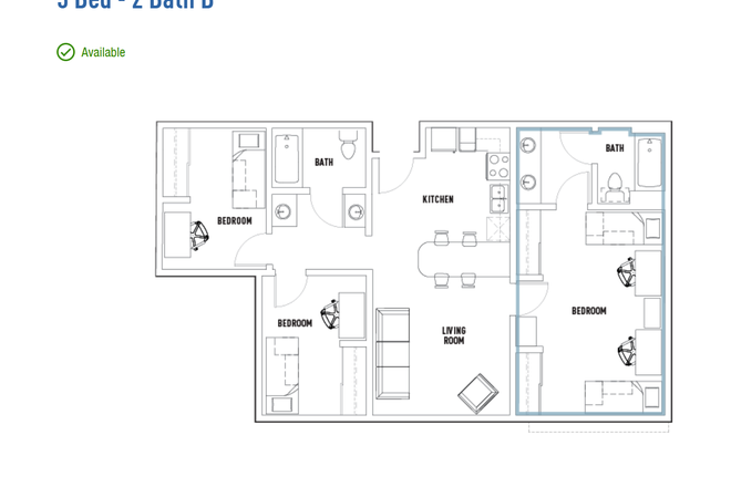 Floor Plan - Vista Del Campo Norte Sublease