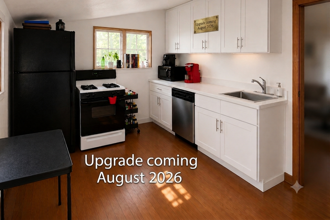 New kitchen upgrade to be complete early August - Historic 1BR Duplex with HUGE Private Fenced Yard, Parking & Deck – Goss/Grove Duplex
