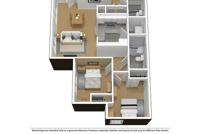Floor Plan - The Courtyards at UMD Apartments