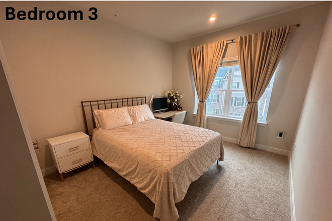Bedroom 3 (bedding, nightstand, etc. not included) - Looking for Roommates for fully furnished, brand new townhouse – North Laurel, MD (Howard County)