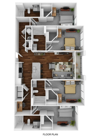 Floorplan w/ balcony - The Drake Apartments