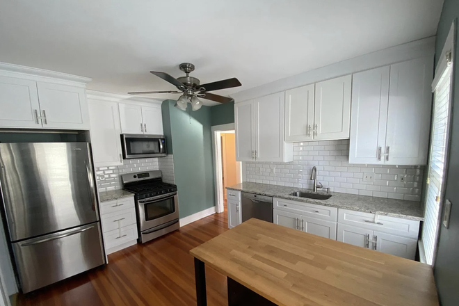 Kitchen - 1 room with private bath + separate office for $1500 in a sunny 3bed/2bath with in-unit laundry