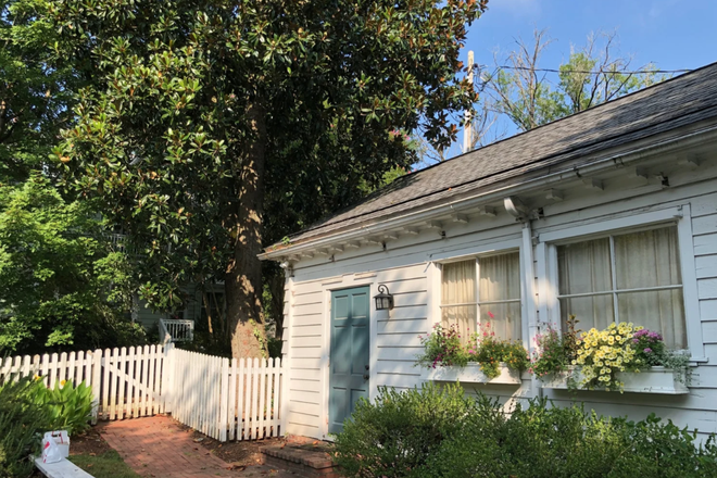 Exterior & Pathway to Main House - Room at Colonial Capital B&B, Across from Alumni House and Zable Stadium