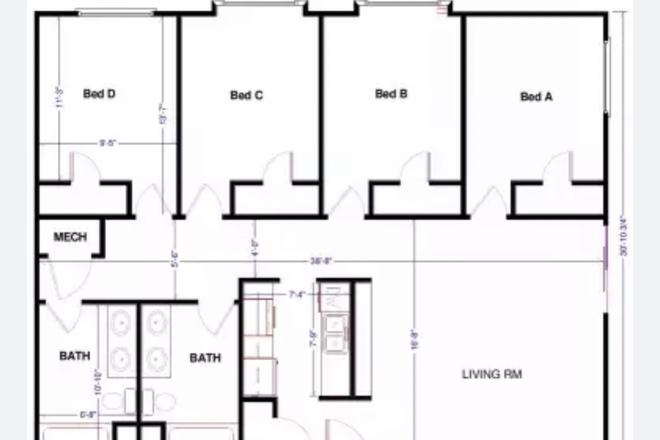 Floor plan - Sublease 1 bedroom no money out of pocket. Negotiable monthly amount