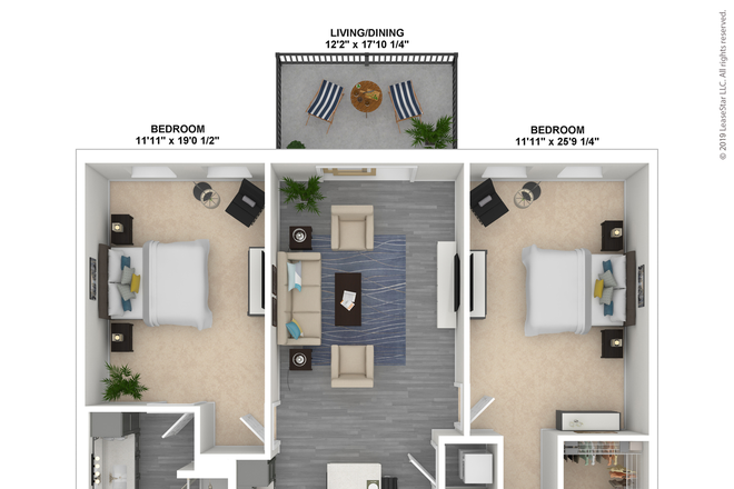 Layout - 2BR/2BA Luxury UHill Apartment Lease Takeover — Durham, NC — $500-600/month below current pricing!