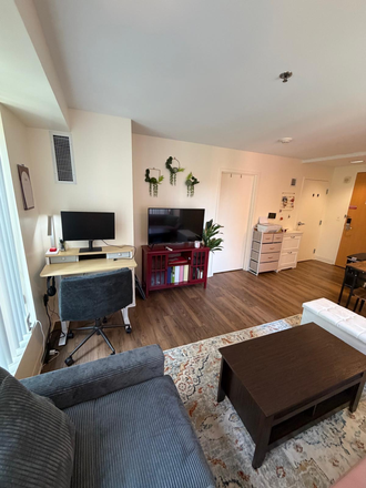 Living room - Summer Sublet: Entire Furnished 1 Bedroom Apartment – 10 min to Harvard Sq + Easy Bus Access