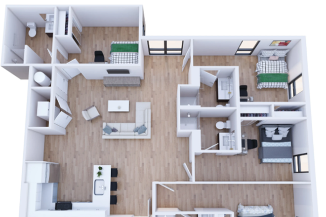 Appartment 4x4 Premium - Uncommon - 1 Room Sublet in Appartment