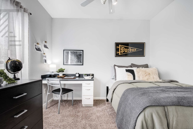Bedroom - Official Lease Takeover Near Purdue | Private Bedroom and Bathroom | Lodge on Apartments