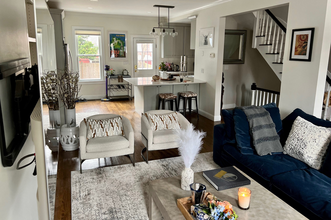 Living Room - Beautiful (Fully-Furnished) 3-Bedroom Single-Family Home in the Heart of South Boston