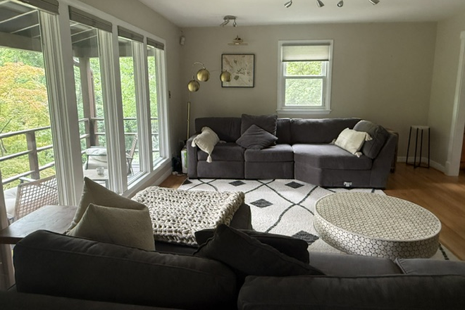 Living Room 1 - Peaceful 5 BR Treehouse Home | Walk/Bike to UMD (.2 Mi) | Fenced Yard & Ample Parking