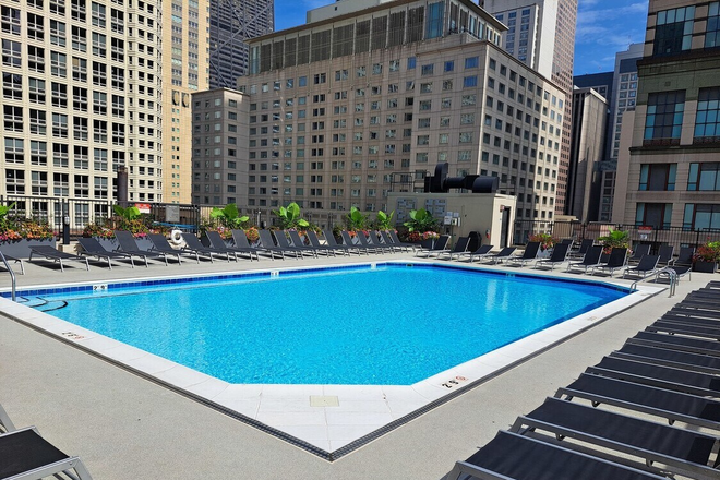 Rooftop Pool/Patio - Fully Furnished 1 Bedroom 1 Bathroom River North Gold Coast Condo | Internet Water Included