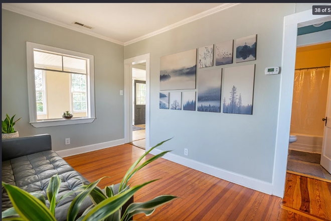 Living Room with view toward entry - 61 Beverly Apartment