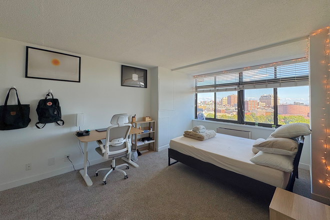 Bedroom and view - Spacious, bright, fully-furnished 1 BD for Winter