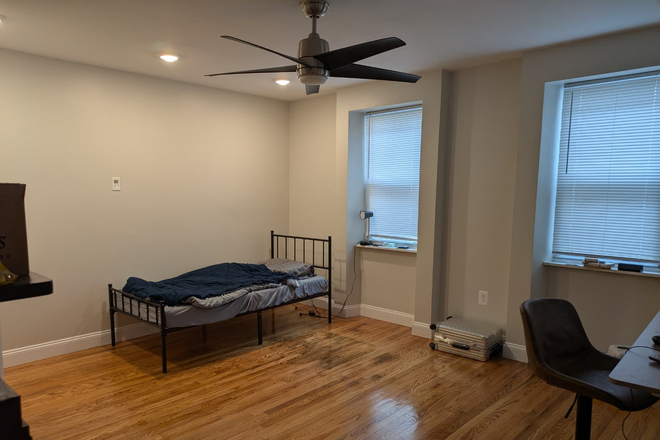 Bedframe and mattress - A large furnished room in a 3-room home (earliest availability May 15)
