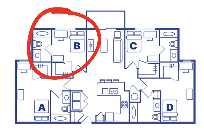 Bedroom in Layout - Lark Central Florida Apartments
