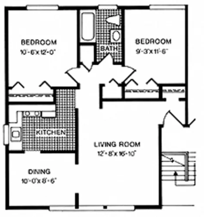 Apartment floorplan - Island Drive Apartments