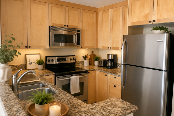 Kitchen - *Fully Furnished* Bus station to UCSD right outside of the community. 5 minutes to UCSD