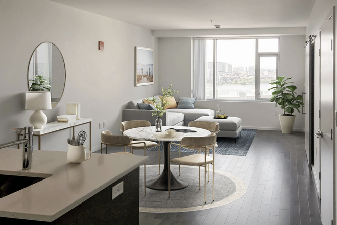 living room - *NO BROKERS FEE!* Stunning 1 Bed / 1 Bath w/ LAUNDRY IN UNIT! Avail. NOW! Apartments