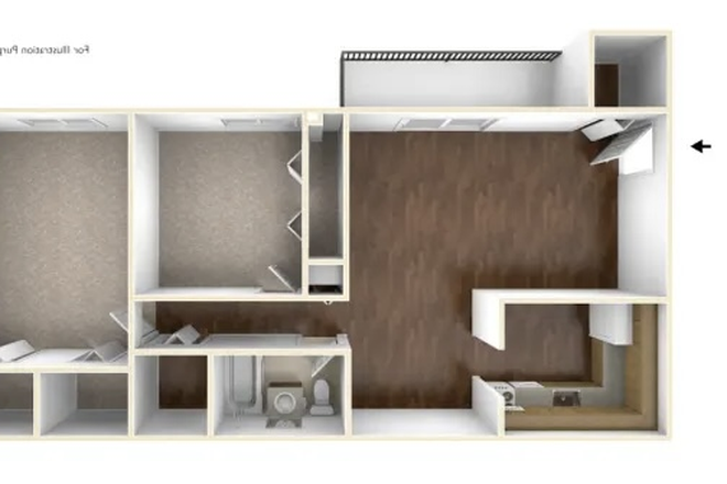 Floor plan - Rolling Green 2B1B summer lease transfer