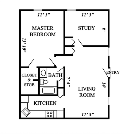 Floor plan - Puffton Village Apartment