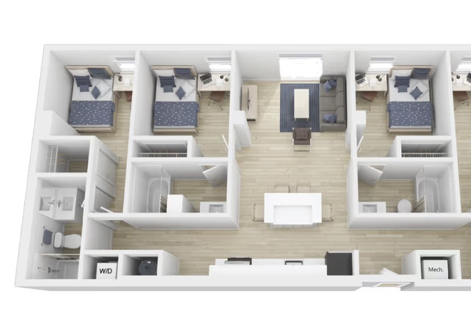 Floor Plan D Apartment Layout - Vox Phase I Apartments