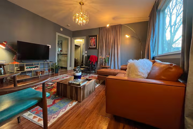 Living room - Large 4BR/2BA Fully Furnished Home Near Brown/RISD | Utilities, WiFi & Off Street Parking for 4 Cars