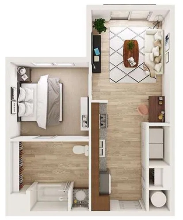 Floorplan - Northpoint Crossing 1bed/1bath Spring 2026 Sublease - Close to campus