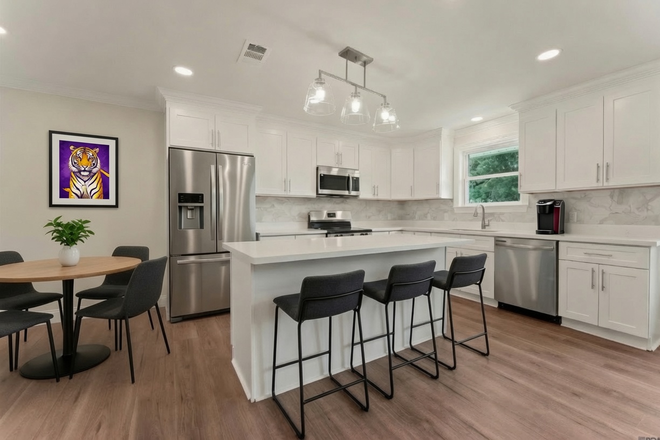 Furnished kitchen and dining - Premium Renovated Room for Rent Near LSU – $730/mo + 1/3 Utilities House