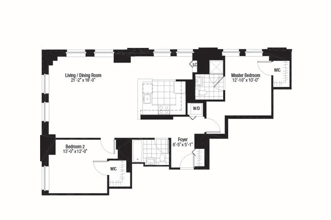 Floor Plan - Eleven80 2Br/2Ba Apartments