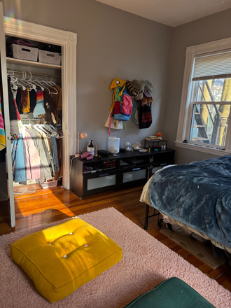 Bedroom storage - Sunny Furnished Room Near Northeastern – Laundry in Building