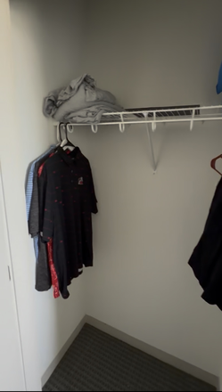 Closet with minimal clothing/storage - Rambler South 4x2 Bedroom up for sublease for spring 2027 semester
