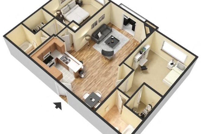 Floor plan layout - Playa Summit Luxury Apartments