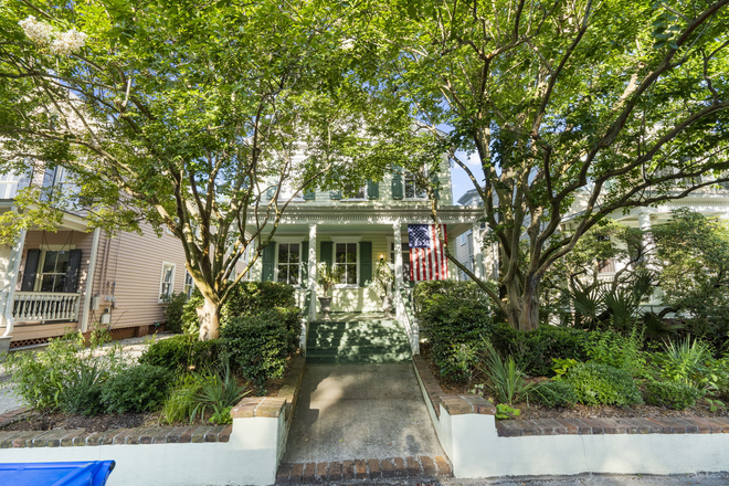 Front of Home with Porch - Beautiful Historic Charleston Home - One Block from MUSC