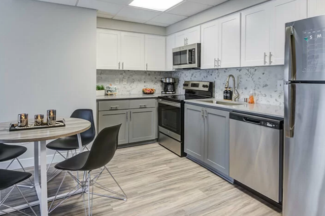 kitchen with dishwasher, fridge, stove, sink - Skip the Waitlist - University Village Towers (1 spot available in a 2bd 2ba) Apartments