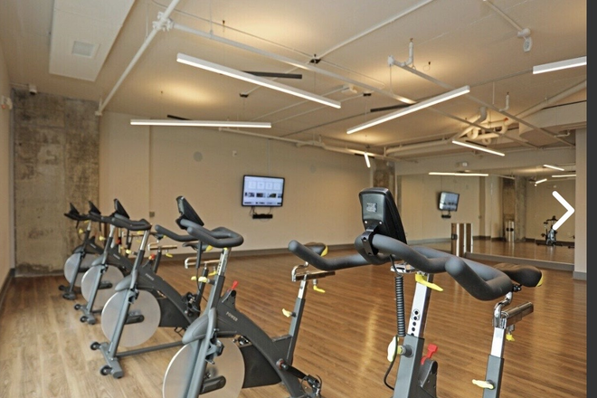 Gym - Private bed/bath at Finmore 241 Boone! Bus out front, close to campus, hot tub, dog park, parking.