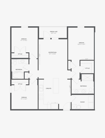 Floor Plan 3x2 - Avida Apartments
