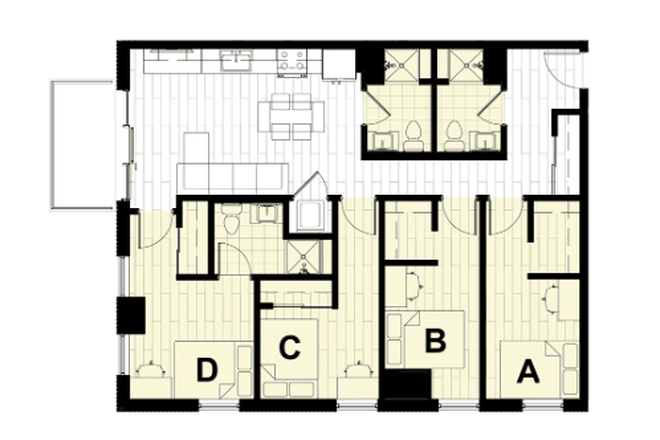 Floor Plan - Hub Apartments