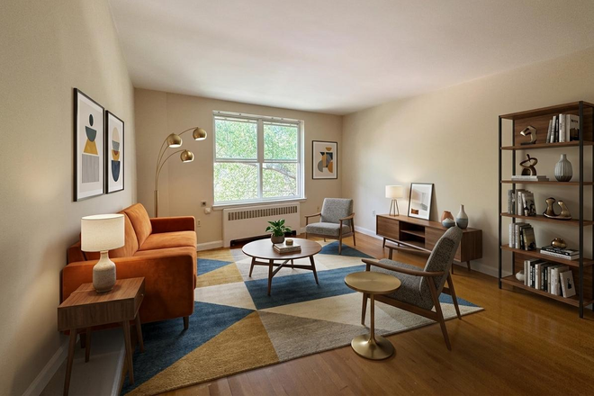 living room - Sunny top floor Brookline 1 bed - NO FEE! Apartments