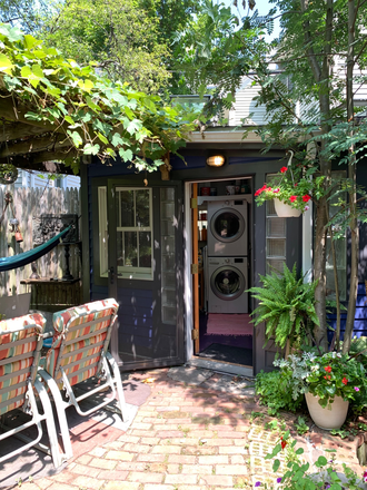 Laundry room off garden - One Bedroom Garden Apartment