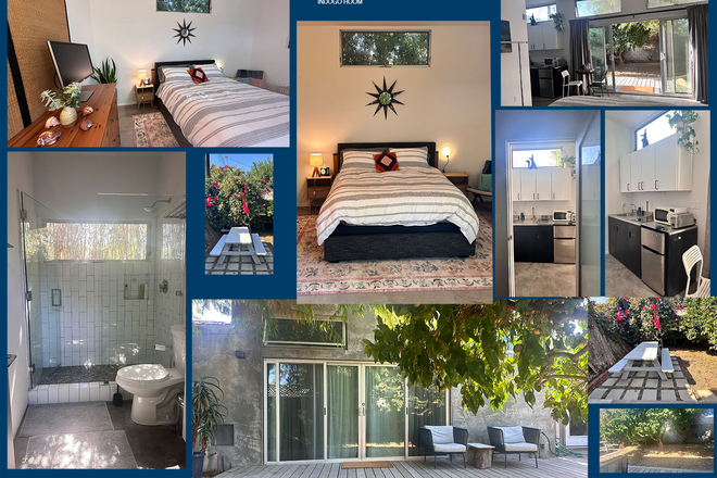 overall - Quiet studio+high ceiling+wide glass doors+garden +deck +laundry and free street Parking. Apartments