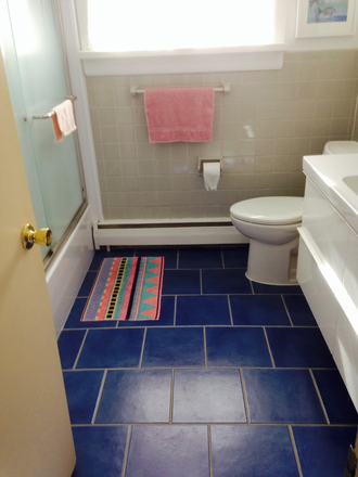 Bathroom with tub and shower - Furnished room in shared home-Dempsey Ave-Princeton